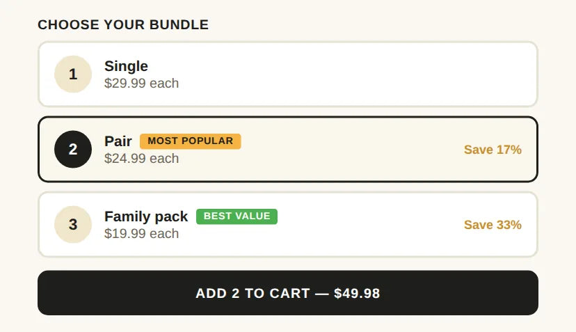 Quantity Tier Discounts