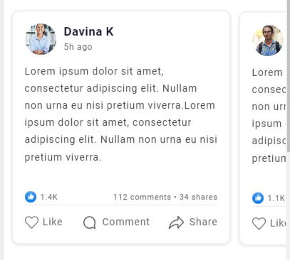 Facebook Posts preview