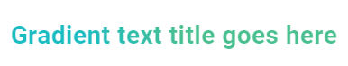 Gradient Text preview