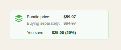 Bundle Savings Indicator preview