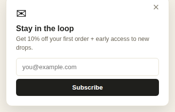 Scroll-Triggered Floating Signup preview