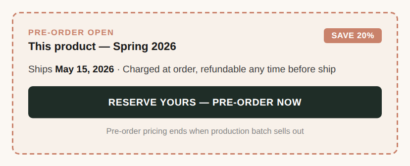 Pre-Order Block preview