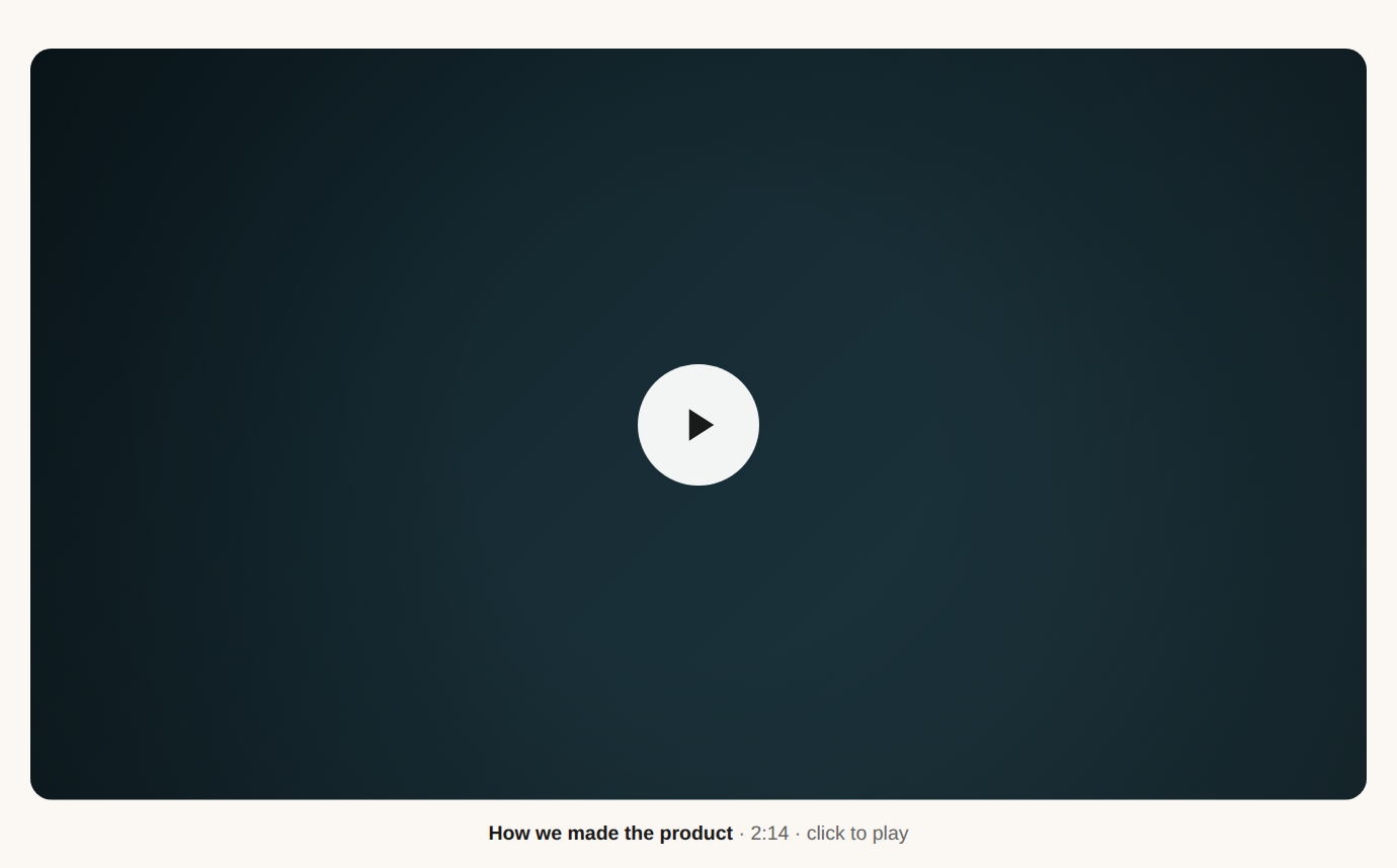 Embedded Video Player Block preview