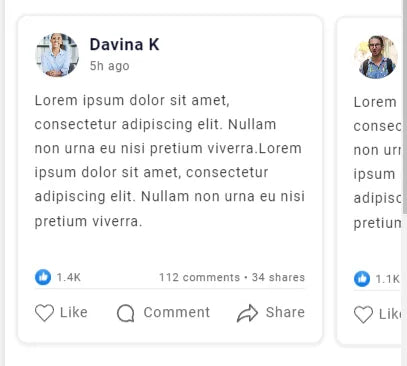 Facebook Posts preview
