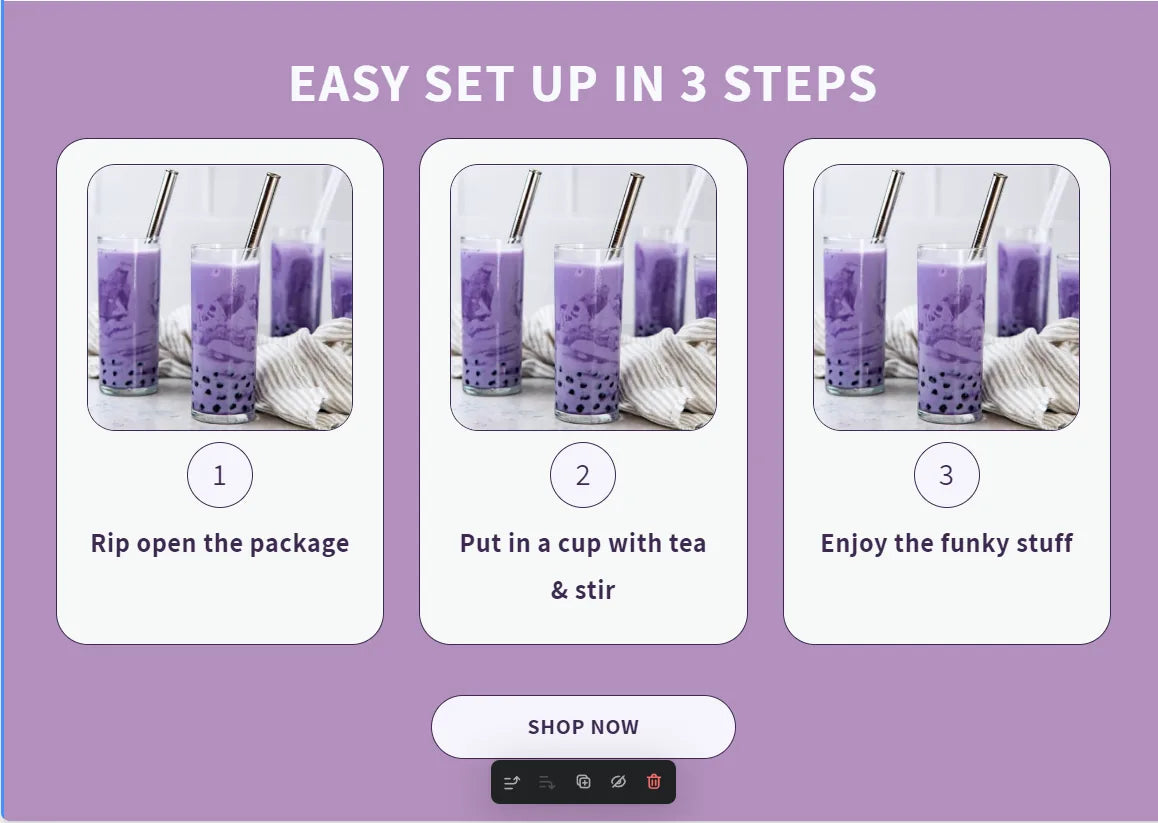 3-Step Section preview