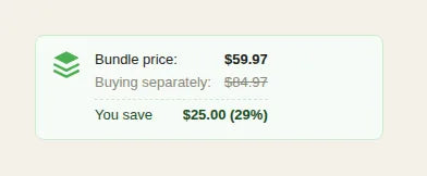 Bundle Savings Indicator preview