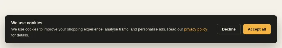 Cookie Consent Banner preview